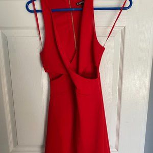 Express Cuttout Fit and Flare Dress